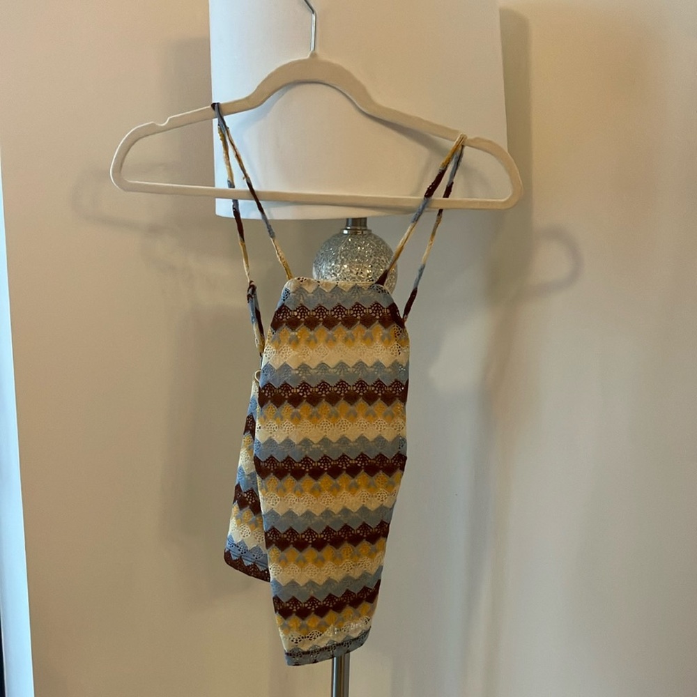 Multicolor Zigzag Patterned Top